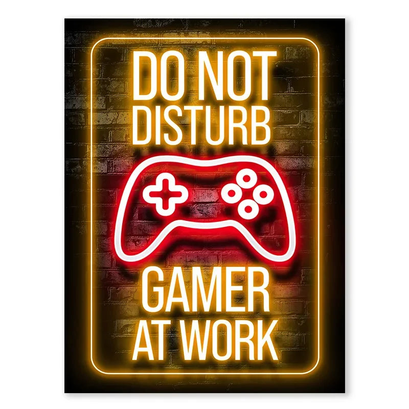 Neón LED Gaming Decoration Posters · Iluminación Setup Gaming