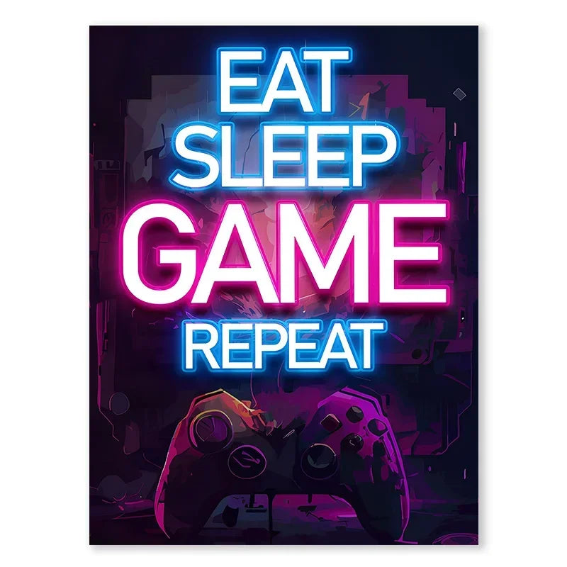 Neón LED Gaming Decoration Posters · Iluminación Setup Gaming