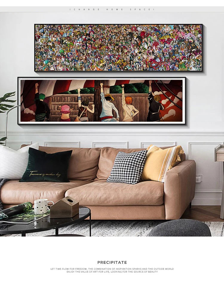 Poster One Family Photo Hanging One Piece · Decoración Setup Gamer y Escritorio