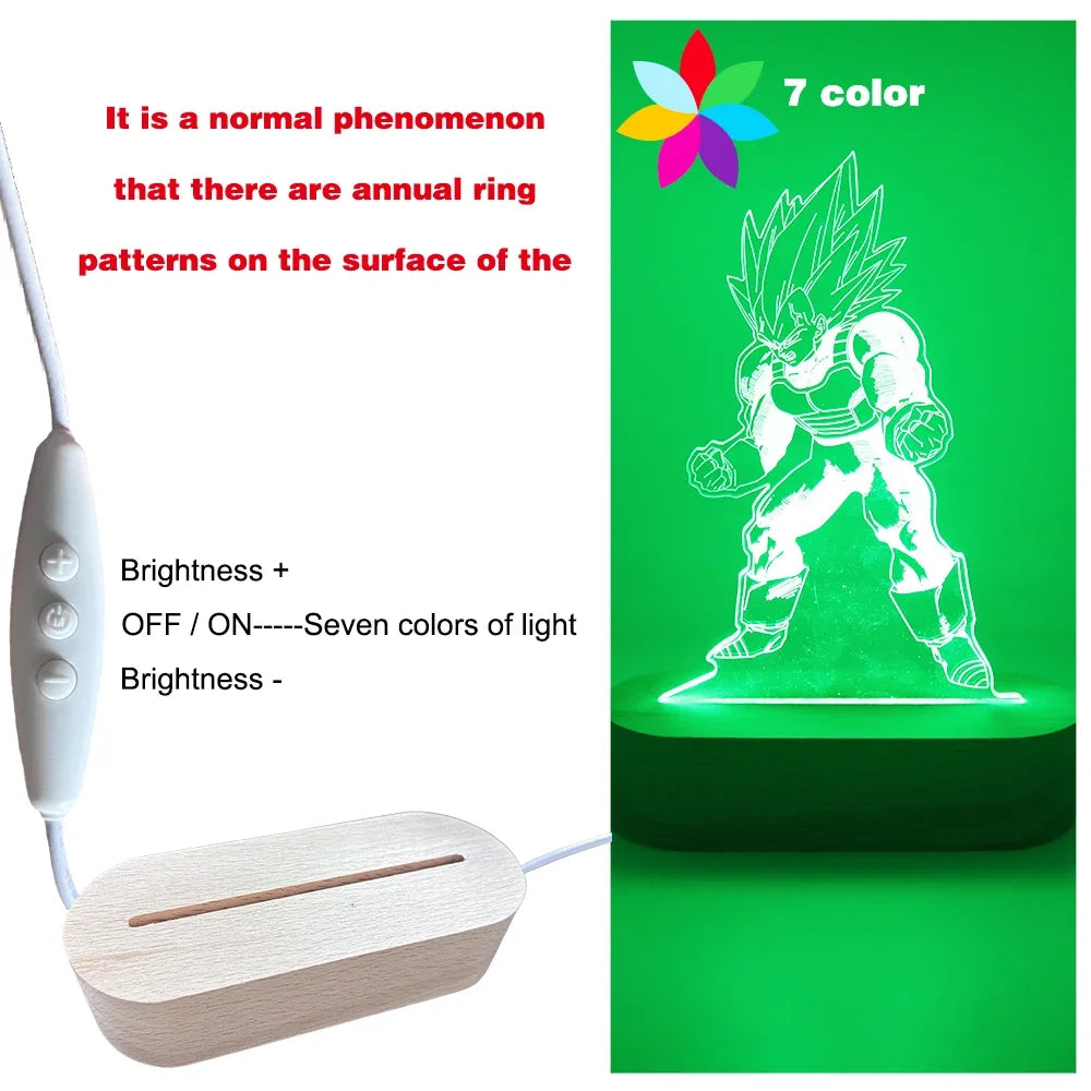 Lámpara LED Gaming Anime Goku · Iluminación Setup Gaming