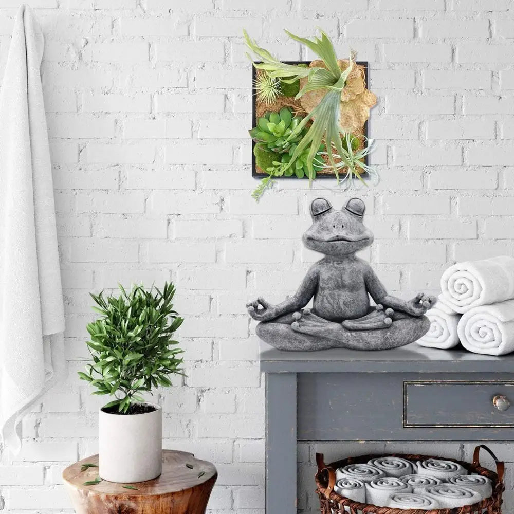 Figura Frog Zen Yoga Frog · Decoración Setup Gamer y Escritorio
