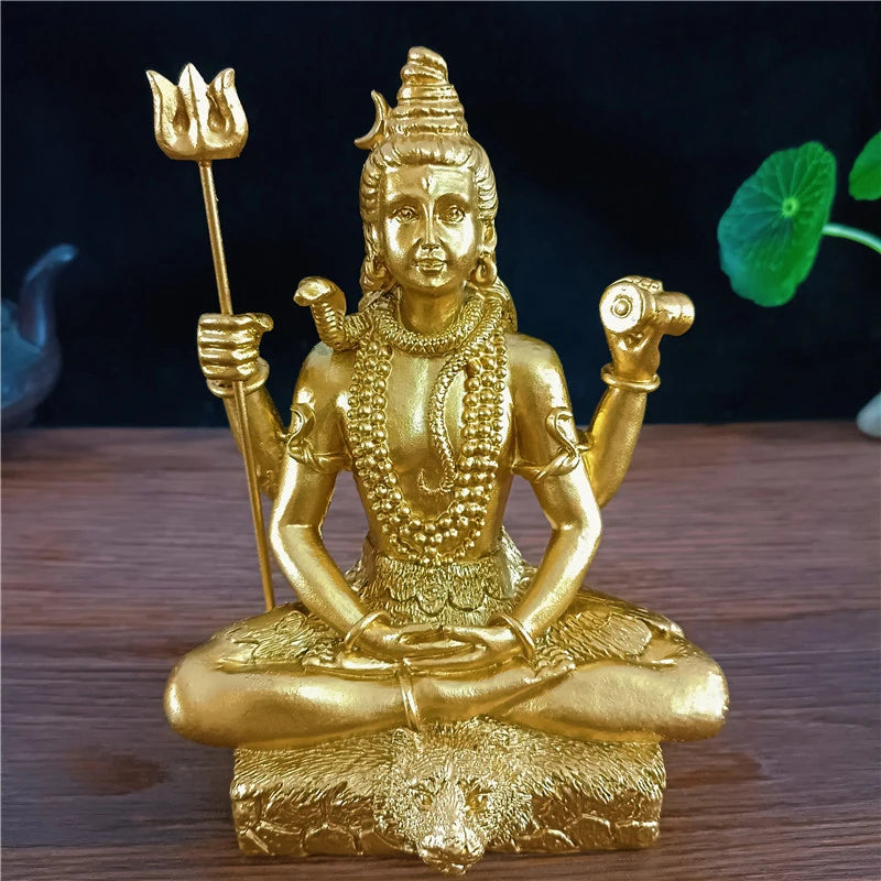 Figura Golden Shiva Hindu Ganesha 14 cm · Decoración Setup Gamer y Escritorio