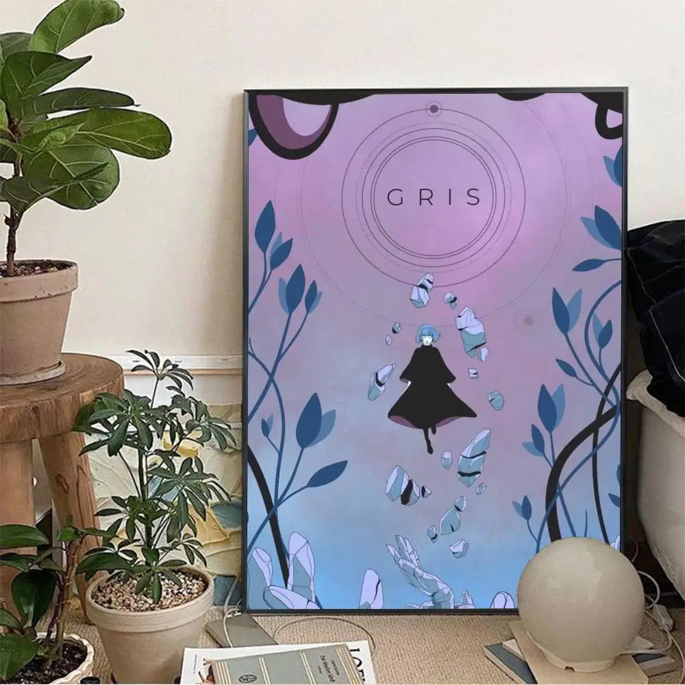 Poster GRIS Game Room Digital · Decoración Setup Gamer y Escritorio