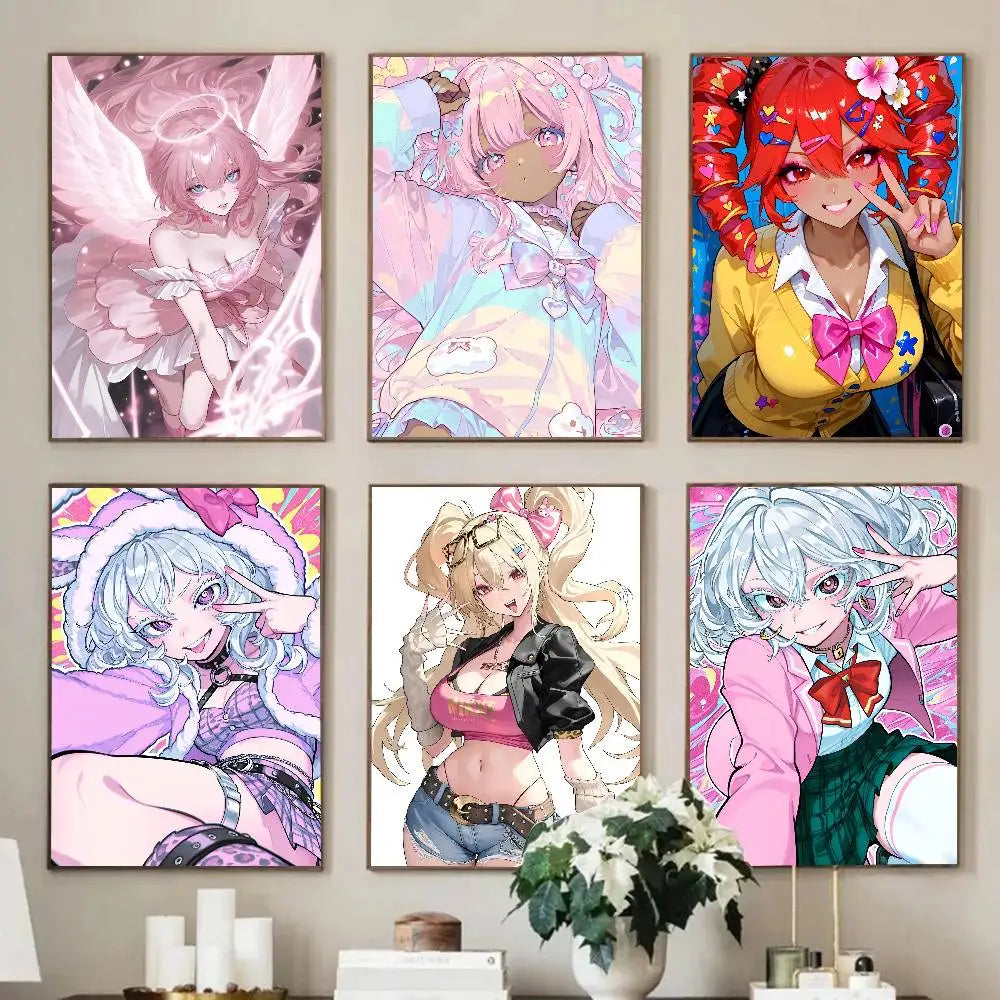 Poster Girl Posters Paintings Study · Decoración Setup Gamer y Escritorio