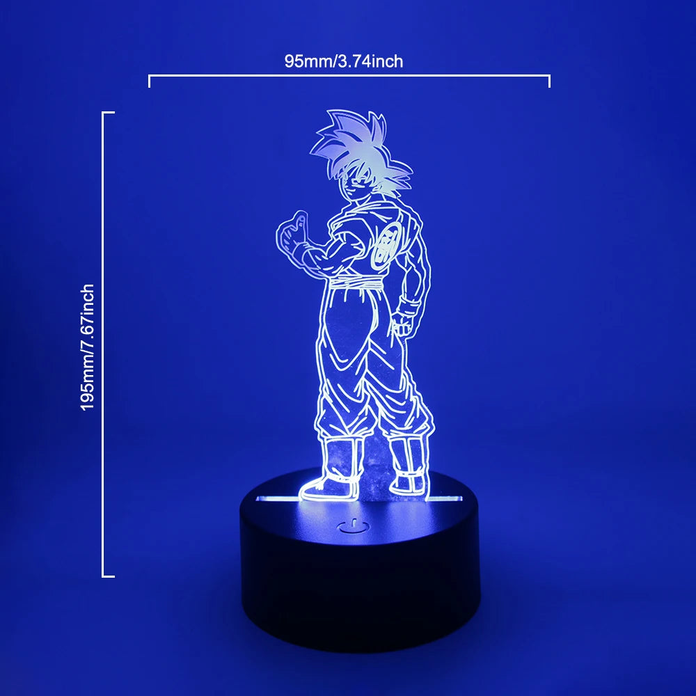 Lámpara LED Gaming Anime Goku · Iluminación Setup Gaming