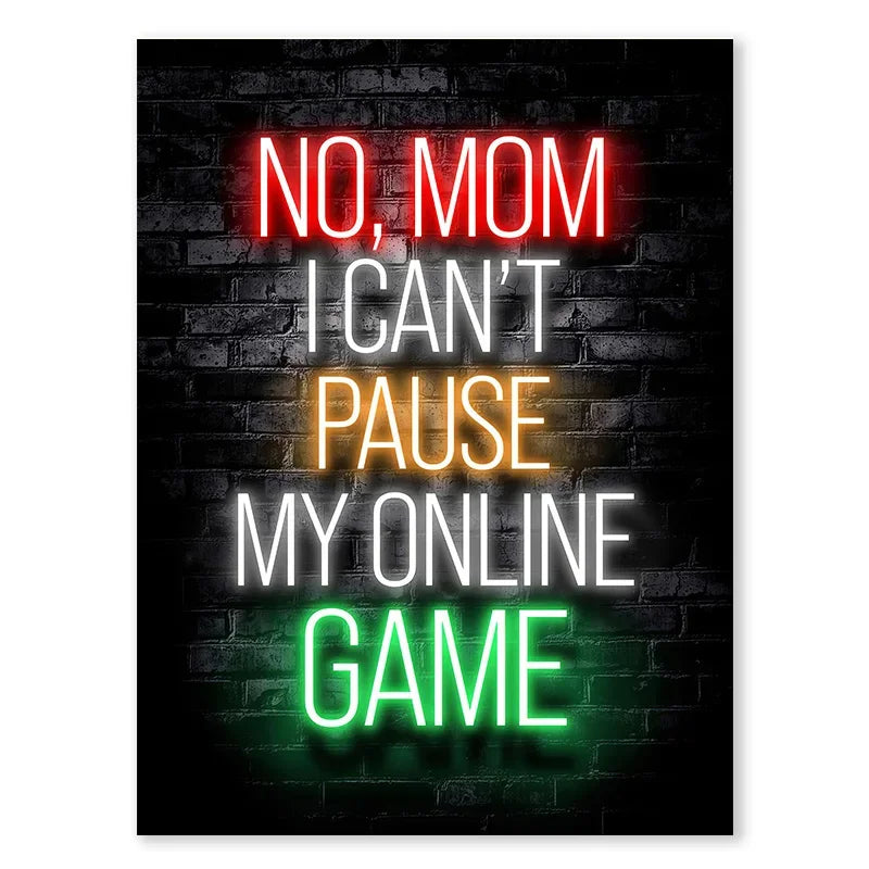 Neón LED Gaming Decoration Posters · Iluminación Setup Gaming