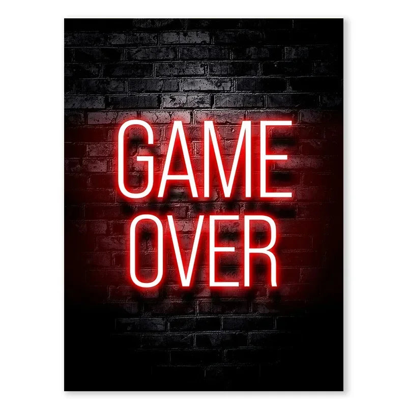 Neón LED Gaming Decoration Posters · Iluminación Setup Gaming