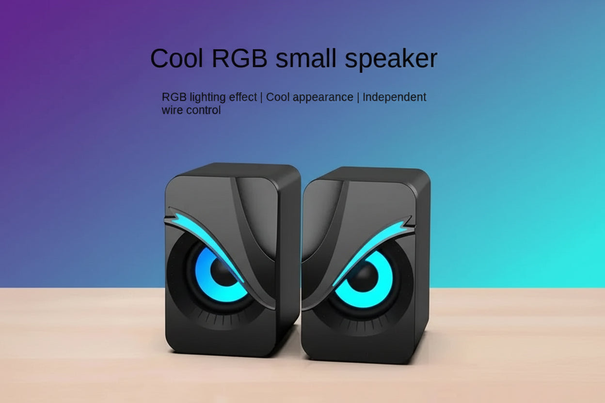 USB LED Stereo Desk Speakers