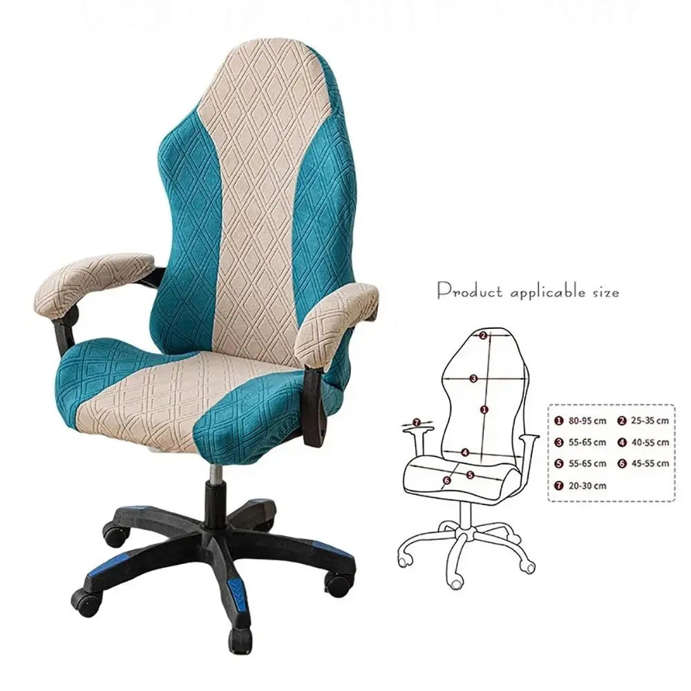 Funda Jacquard Antideslizante para Silla Gaming · 95cm Multicolor Decorativa