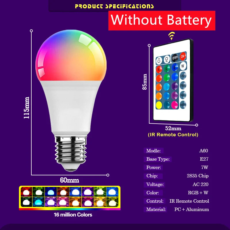 Lámpara LED AC 220V 230V · Iluminación Setup Gaming 115mm