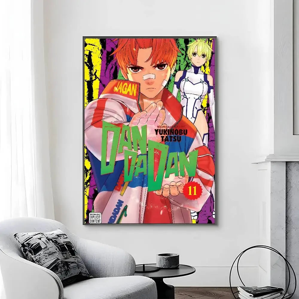 Poster Dandandan painting with prints · Decoración Setup Gamer y Escritorio