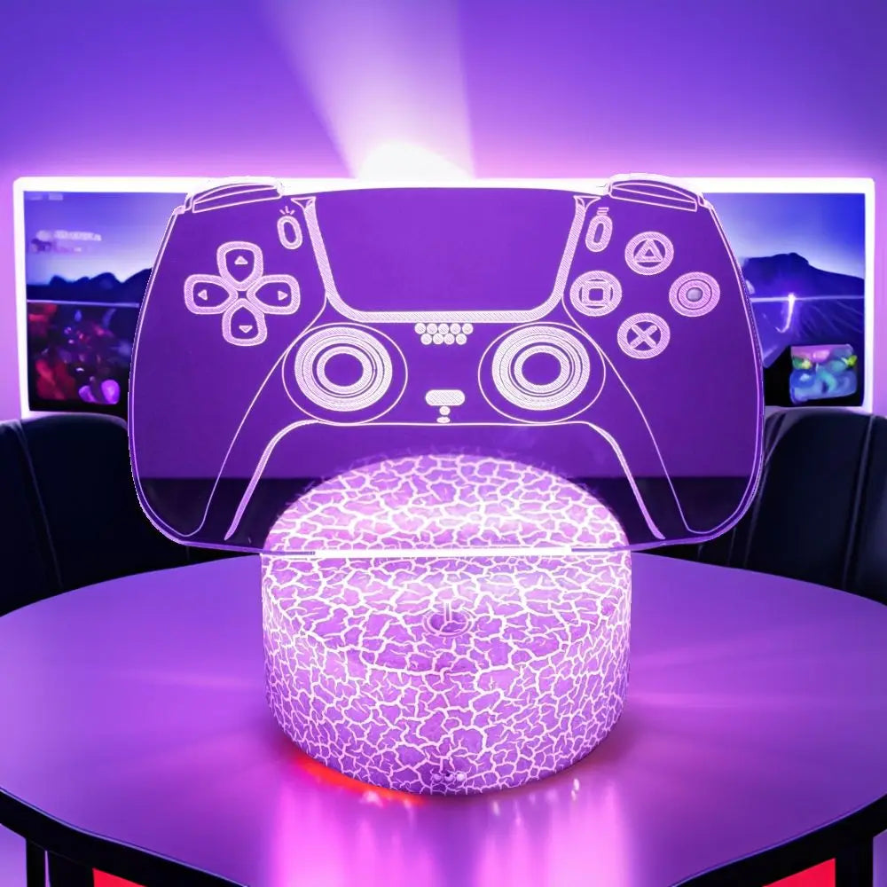 Neón LED GAMER 3D Night · Iluminación Setup Gaming 20cm