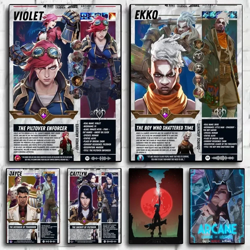 Poster ARCANE Movie Aesthetic Canvas · Decoración Setup Gamer y Escritorio