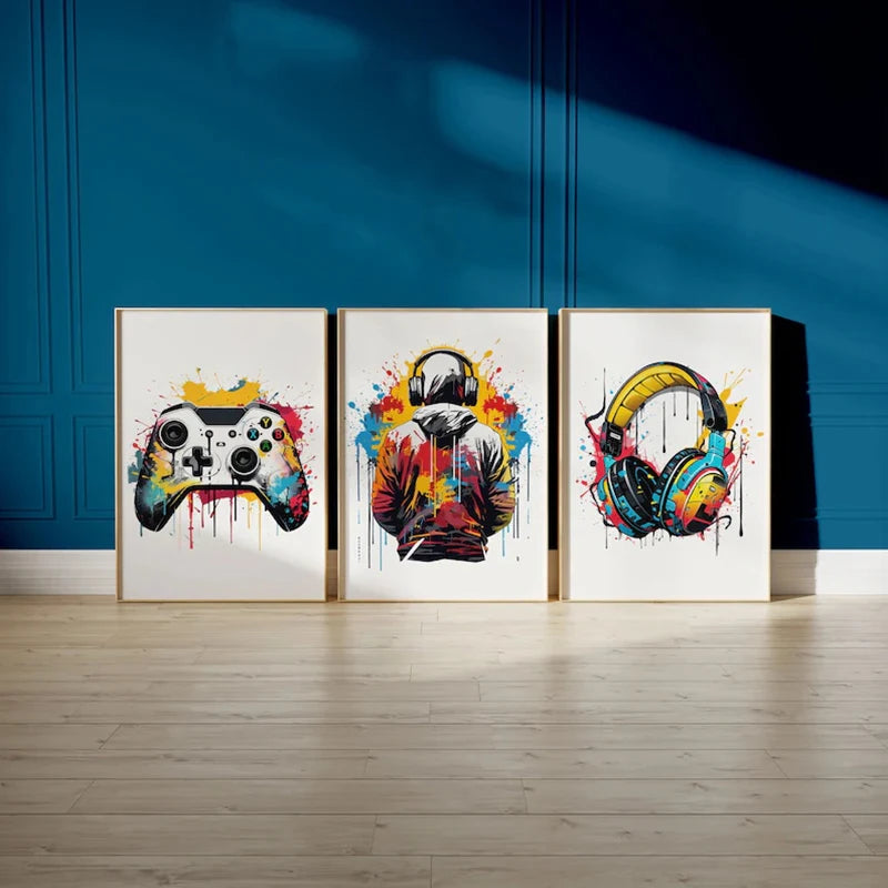 Poster of Gaming Prints Gamer · Decoración Setup Gamer y Escritorio