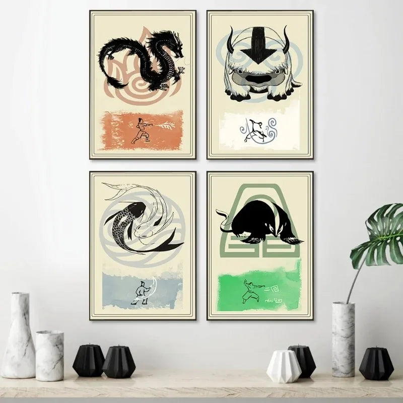 Poster Avatar The Last Airbender · Decoración Setup Gamer y Escritorio
