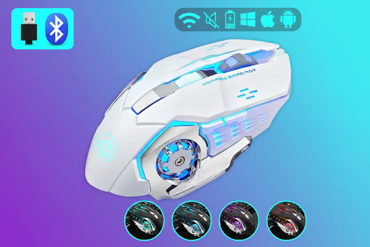Ratón Inalámbrico Recargable READYYEAH RGB
