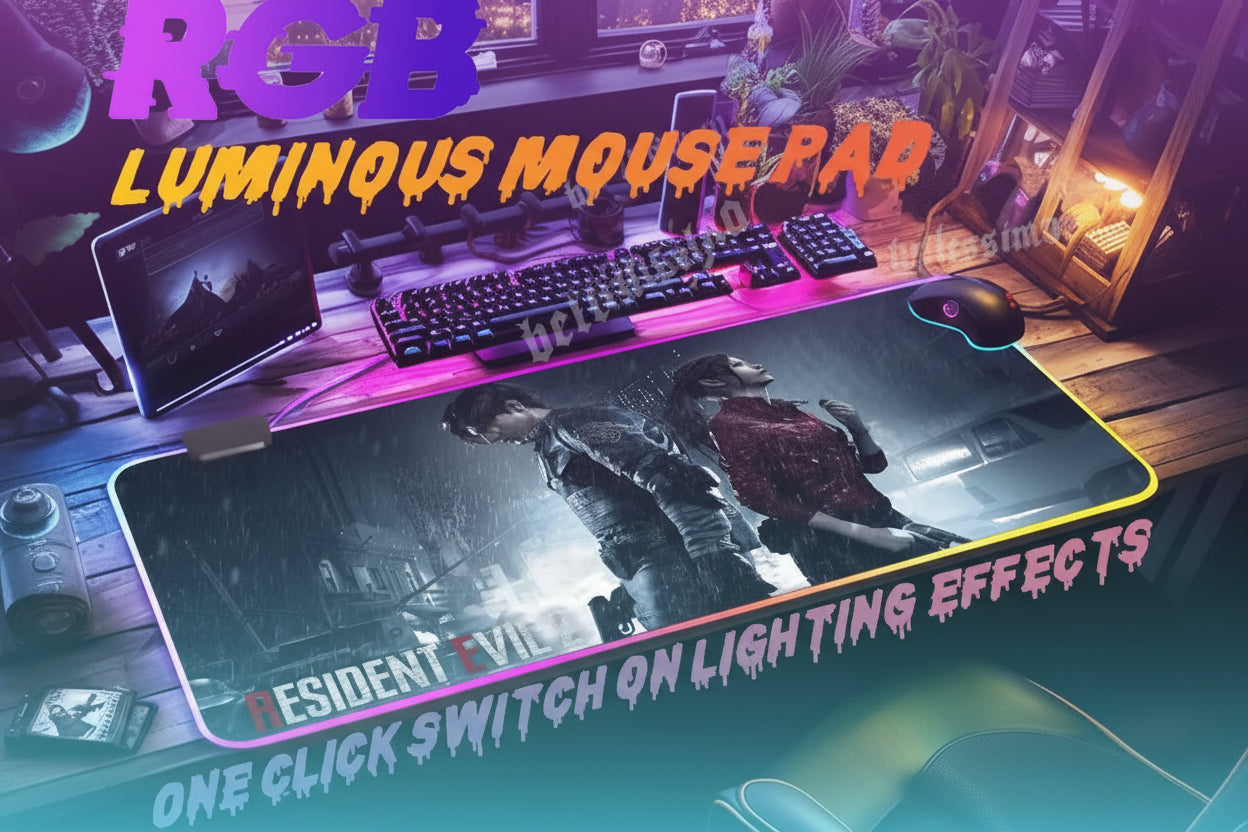 Alfombrilla Gaming RGB Resident Evil - Extended Mouse Pad Impermeable 70x40cm