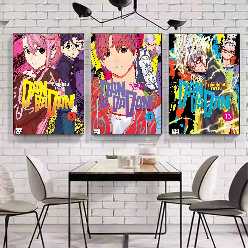 Poster Dandandan painting with prints · Decoración Setup Gamer y Escritorio