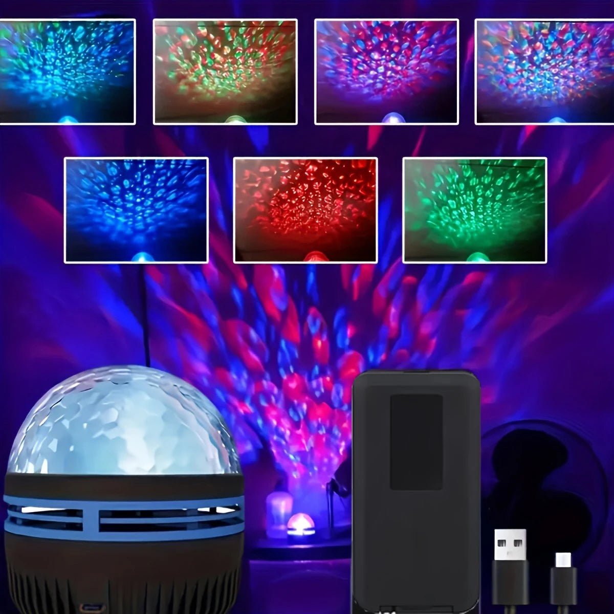 Lámpara LED Galaxy Projector ,Water · Iluminación Setup Gaming