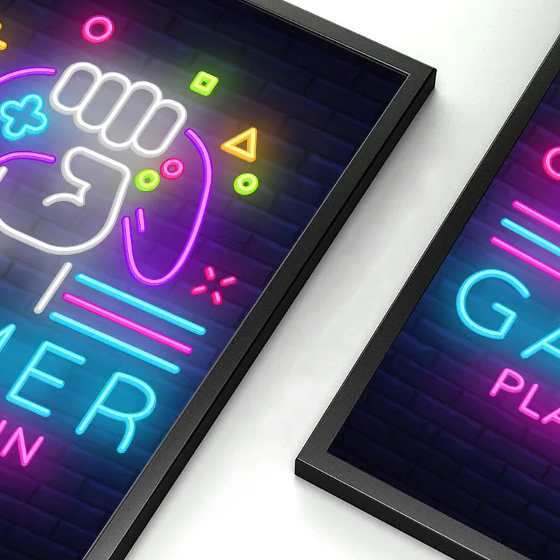 Neón LED Gaming Quotes Game · Iluminación Setup Gaming