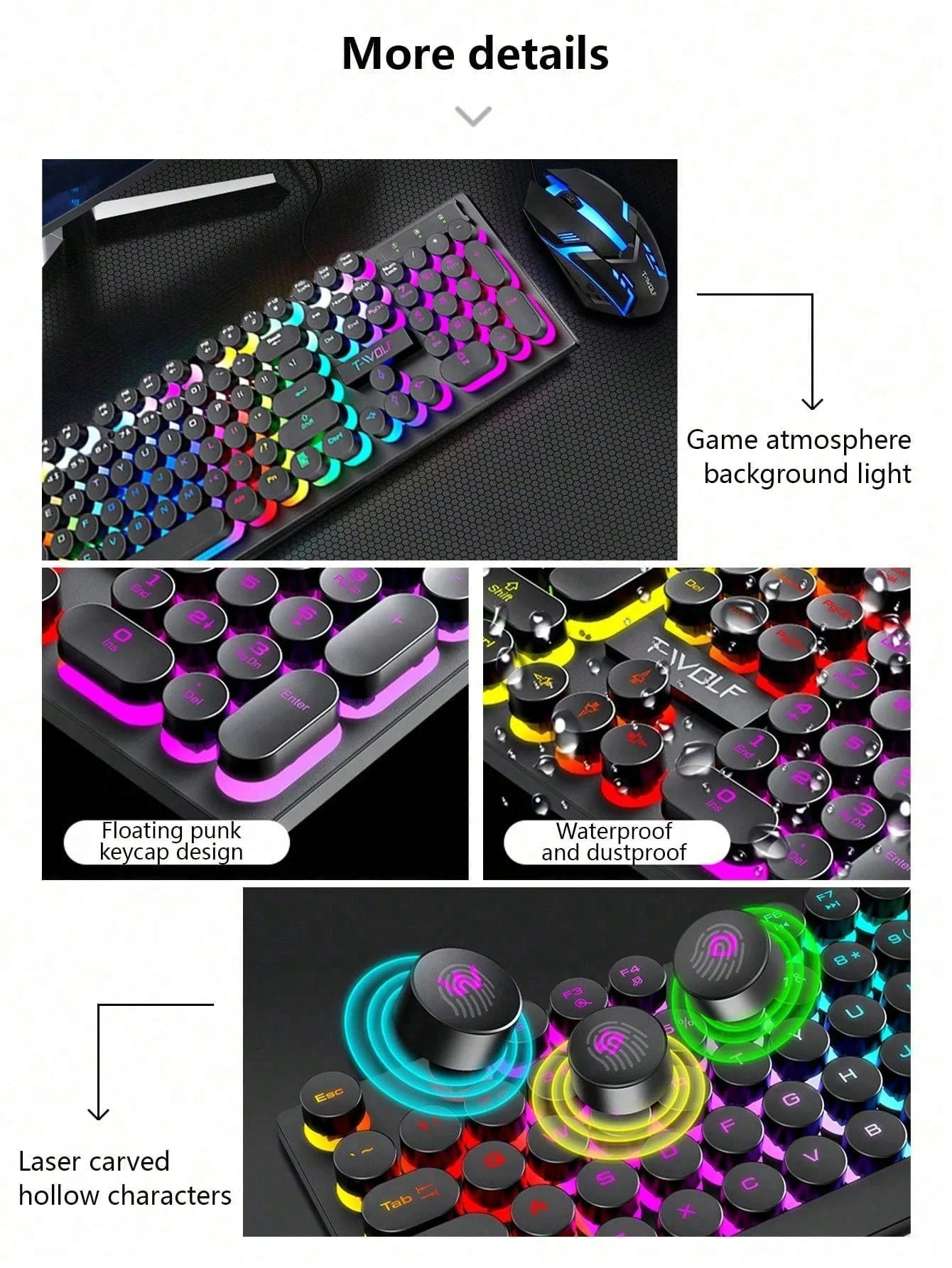 Teclado Gaming Clásico con Iluminación