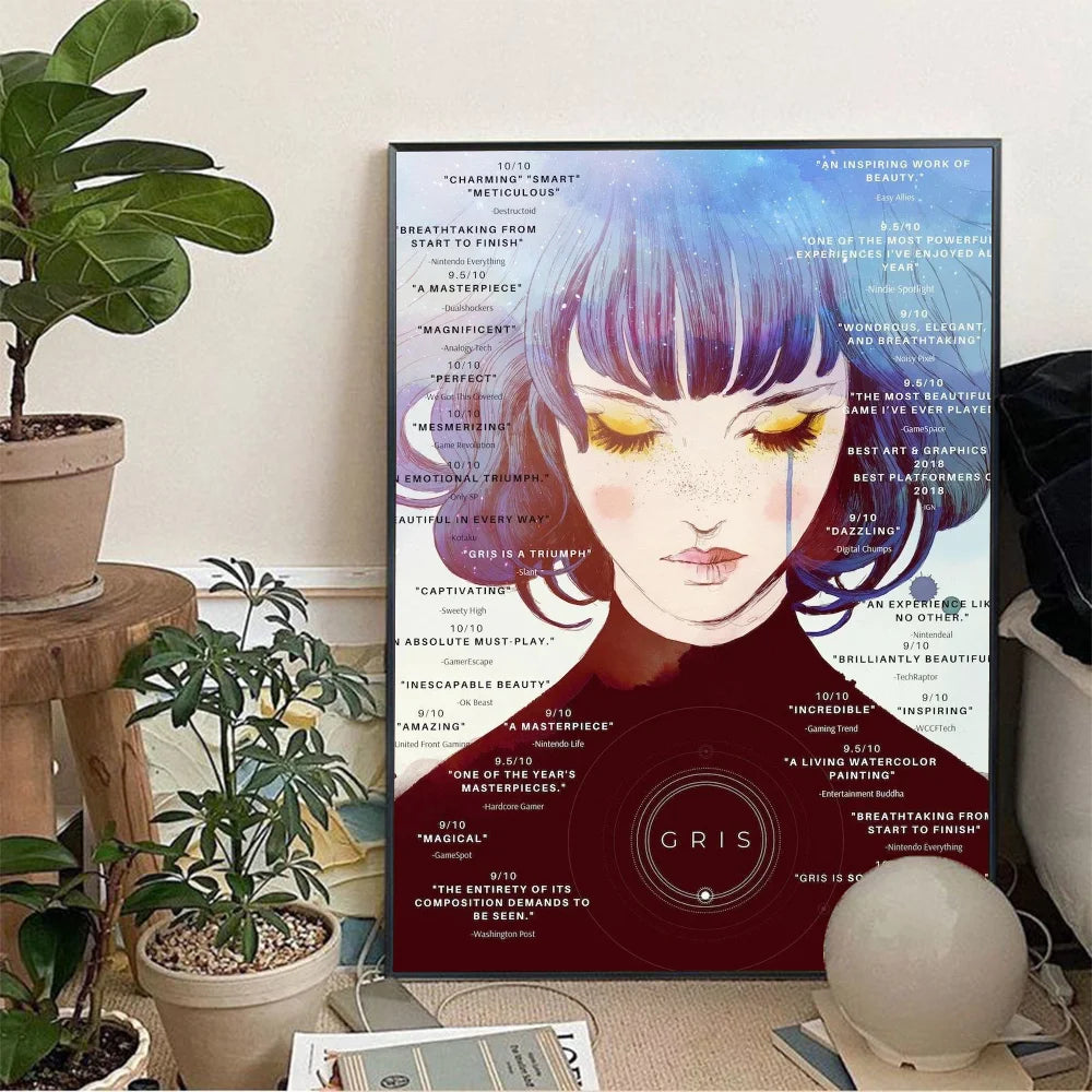 Poster GRIS Game Room Digital · Decoración Setup Gamer y Escritorio