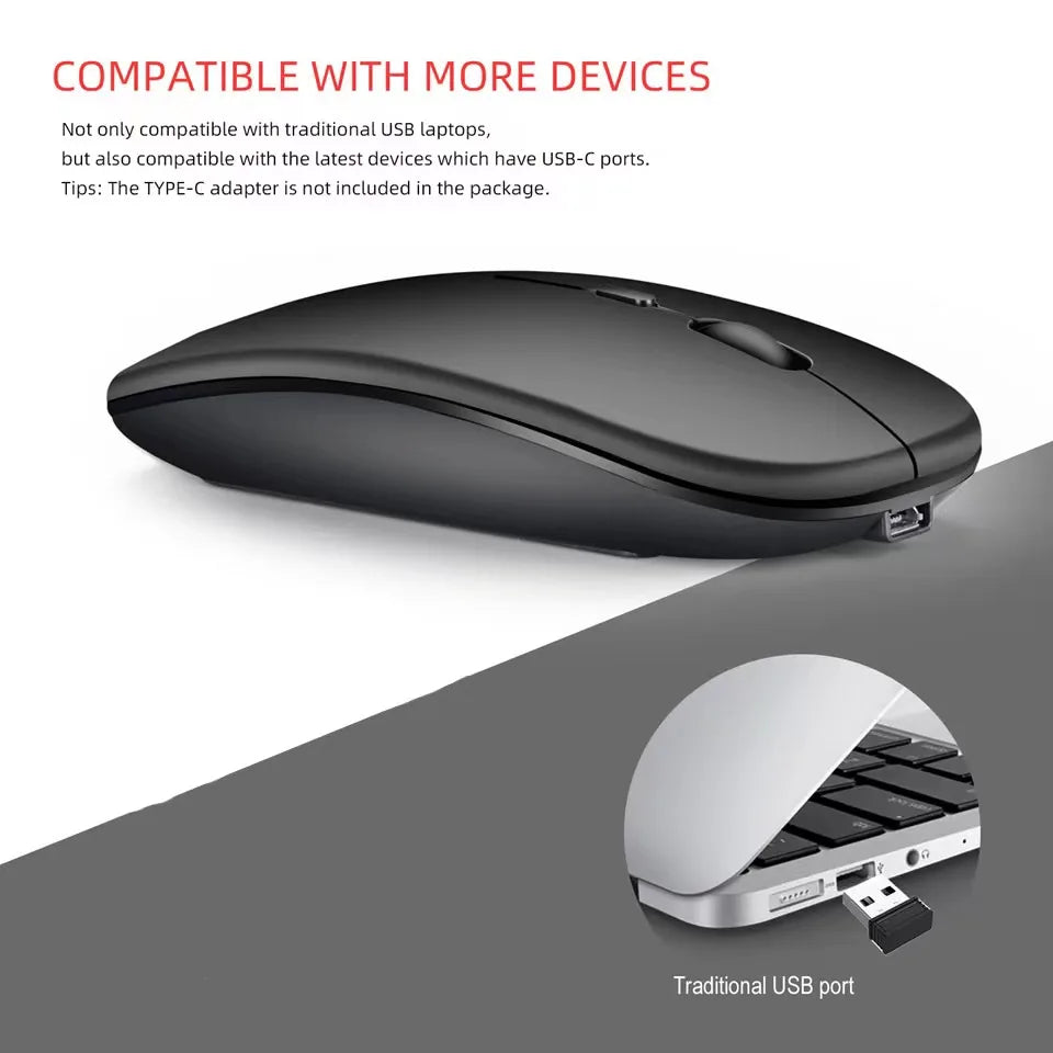 Ratón Inalámbrico Recargable Congdi 2.4G/Bluetooth