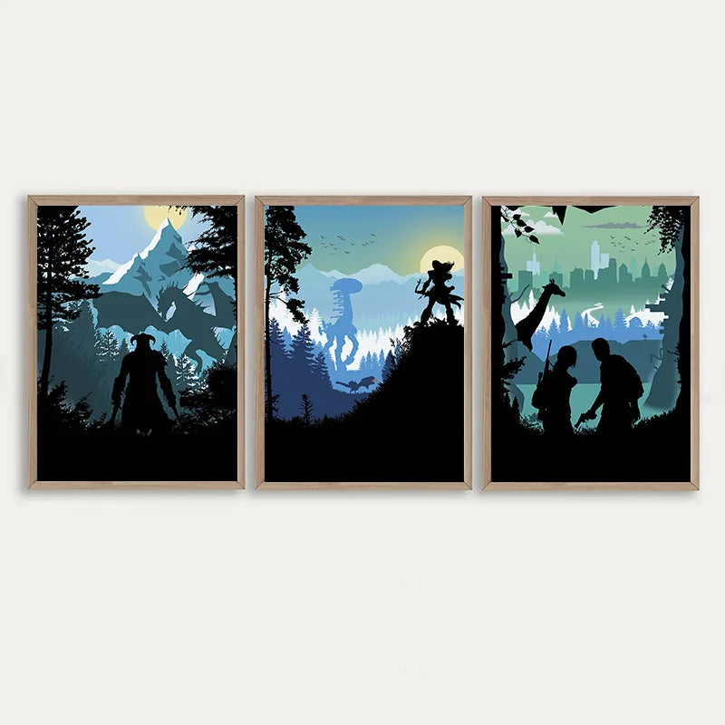 Poster Minimalist Video Game and · Decoración Setup Gamer y Escritorio
