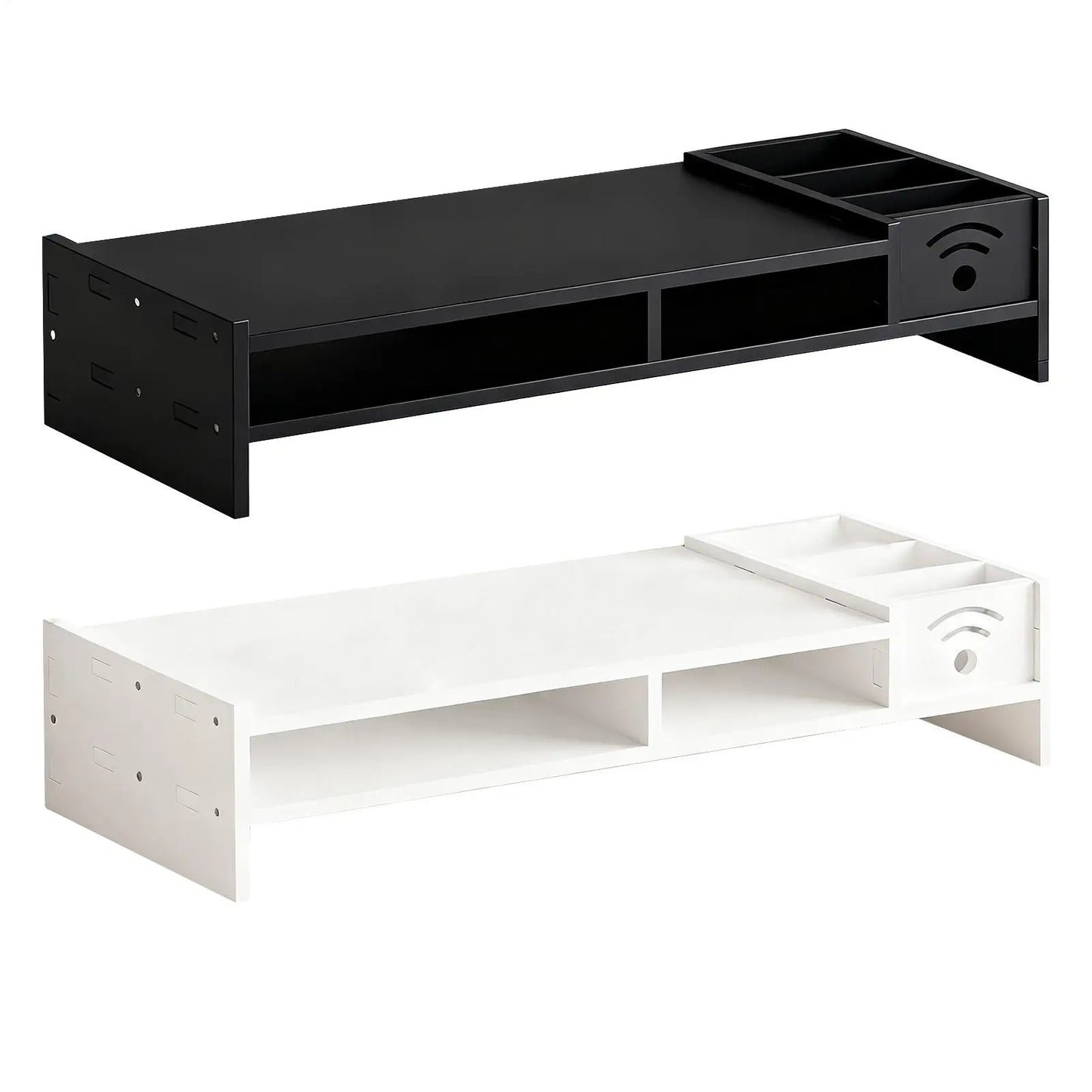 Soporte Elevador de Monitor de 2 Niveles con Almacenamiento - Organizador de Escritorio
