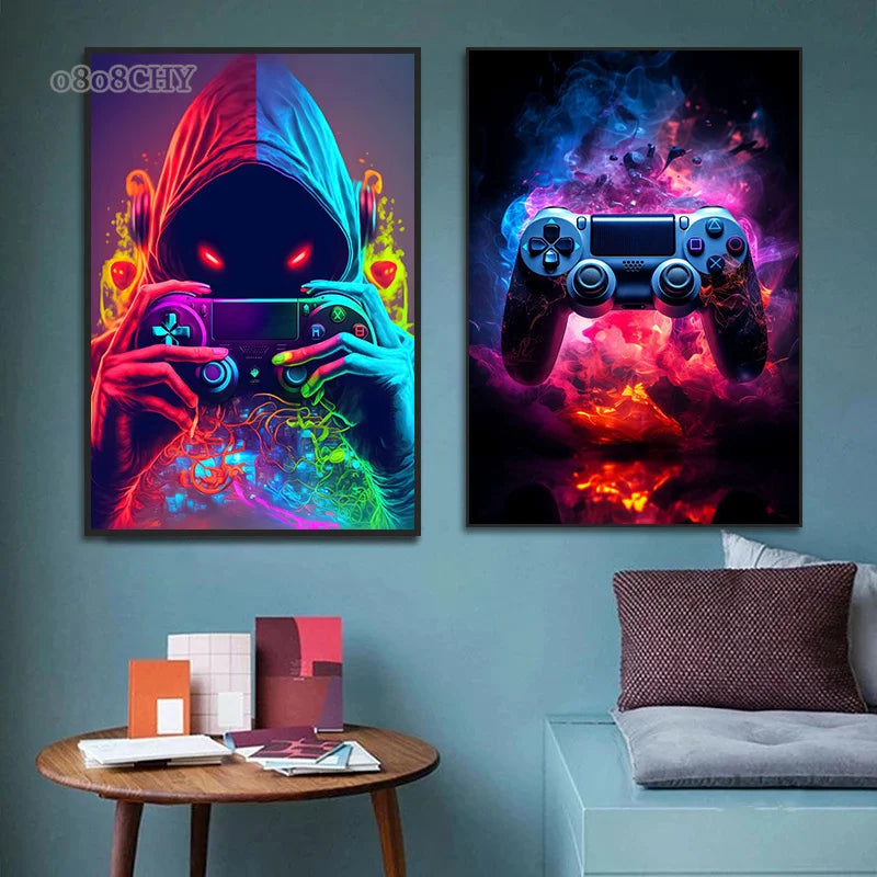 Neón LED Game Art Pictures · Iluminación Setup Gaming