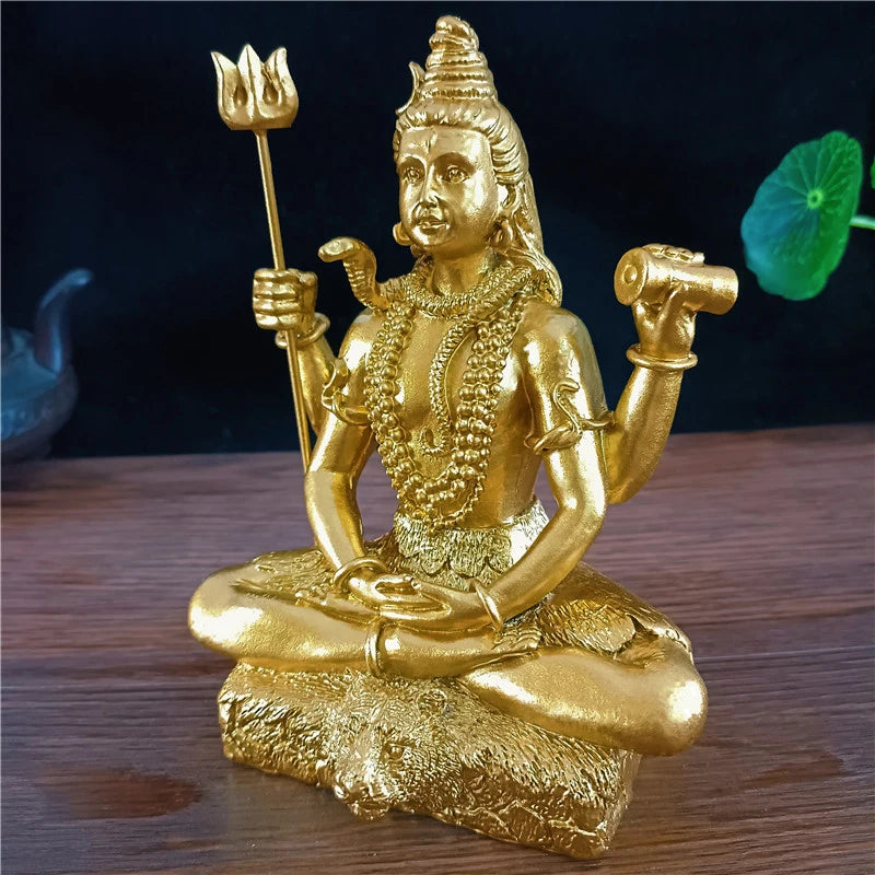 Figura Golden Shiva Hindu Ganesha 14 cm · Decoración Setup Gamer y Escritorio