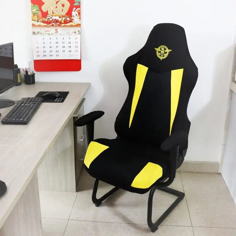 Silla Gaming Reclinable Negra y Azul · Setup Gamer Económico con Reposabrazos