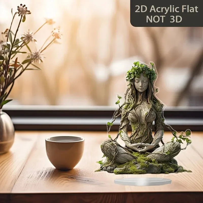 Figura Decorativa Metal Yoga Zen - Escultura Artística para Setup Gaming y Escritorio