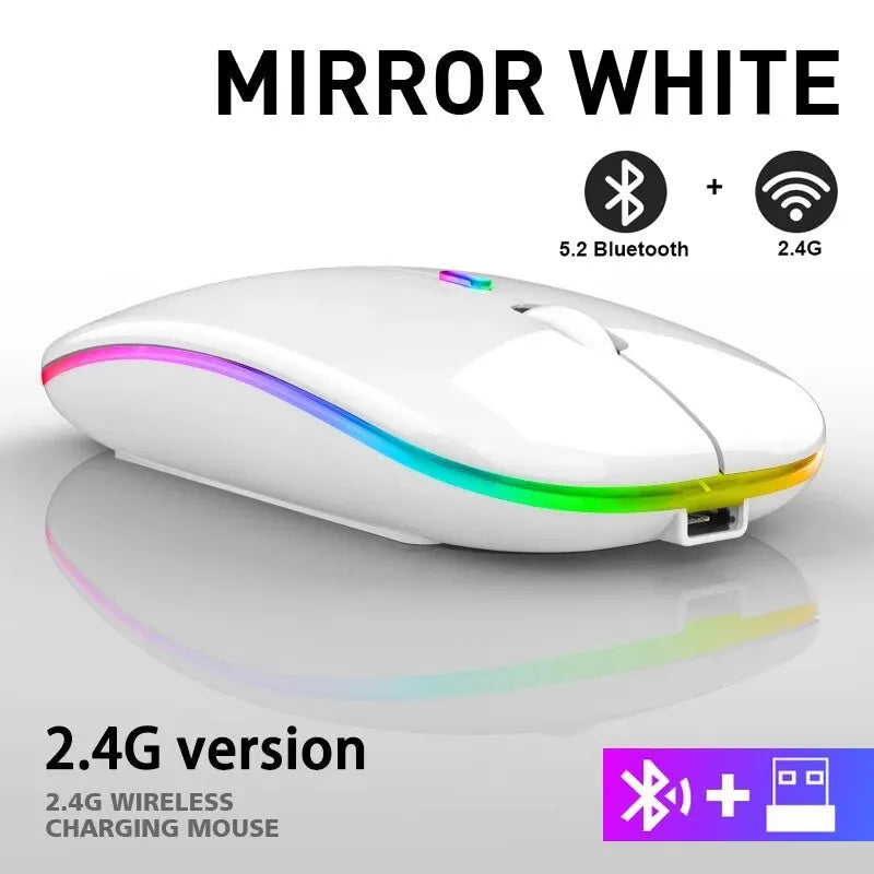 Ratón Inalámbrico Bluetooth RGB Recargable Perciron