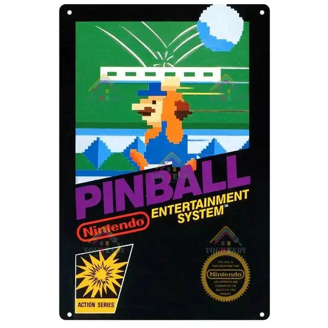 Poster Retro Video Game Metal · Decoración Setup Gamer y Escritorio