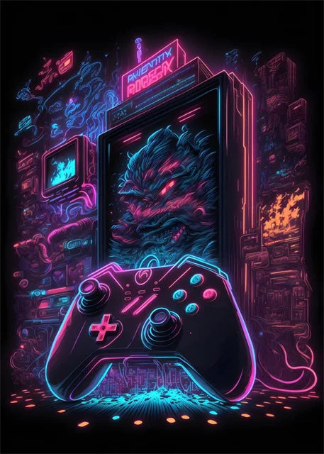 Neón LED Game Art Pictures · Iluminación Setup Gaming