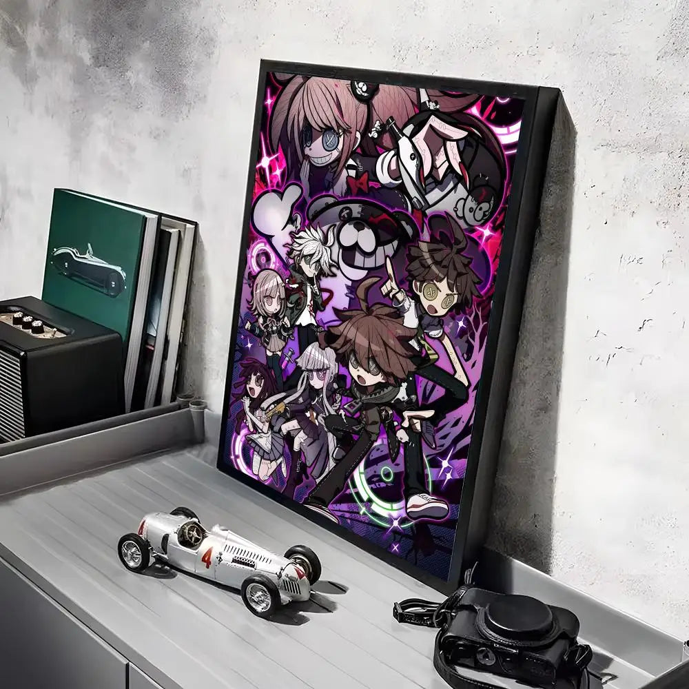 Poster Game D_DanganRonpaS Stickers Mural · Decoración Setup Gamer y Escritorio