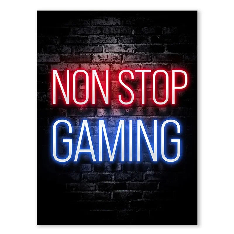 Neón LED Gaming Decoration Posters · Iluminación Setup Gaming