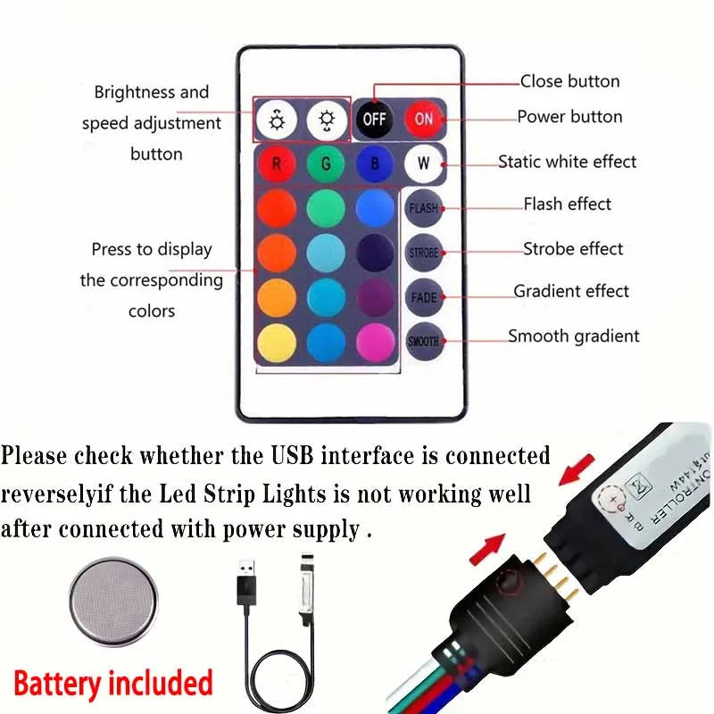 Iluminación LED 5M Plug Keys · Iluminación Setup Gaming
