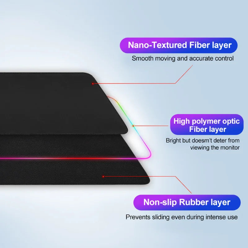 Alfombrilla Gaming RGB Dragón Chino XXL - LED Multicolor