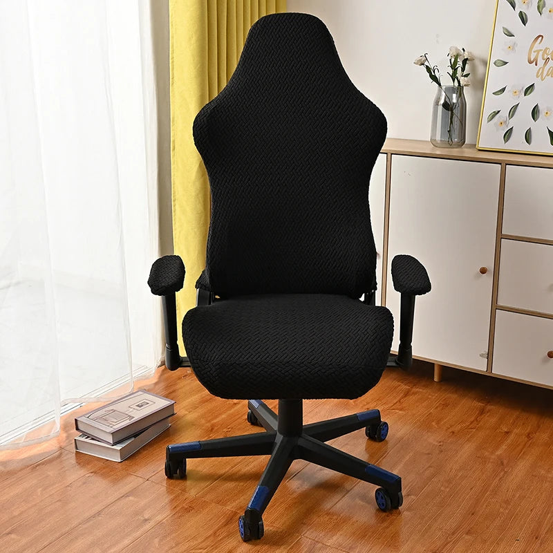 Silla Gaming Reclinable Negra y Azul · Setup Gamer Económico con Reposabrazos