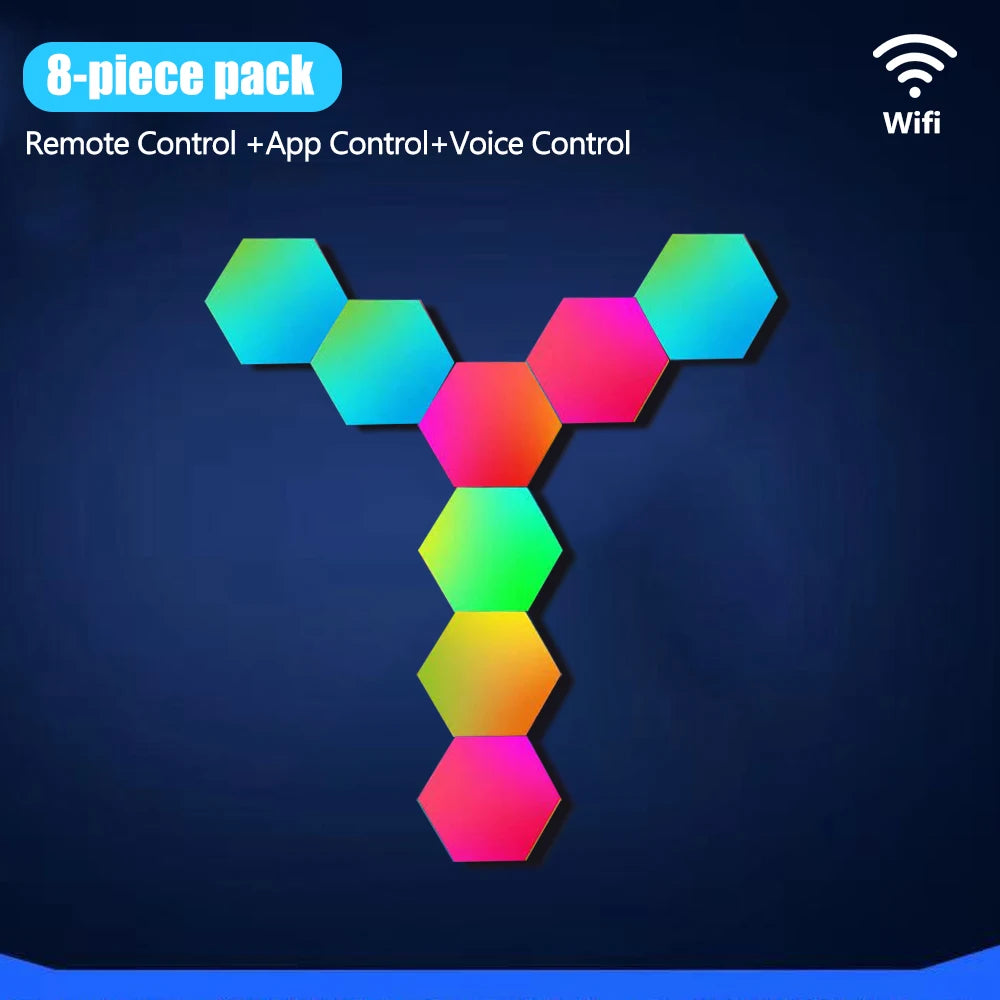Iluminación LED Hexagon Night Gaming · Iluminación Setup Gaming