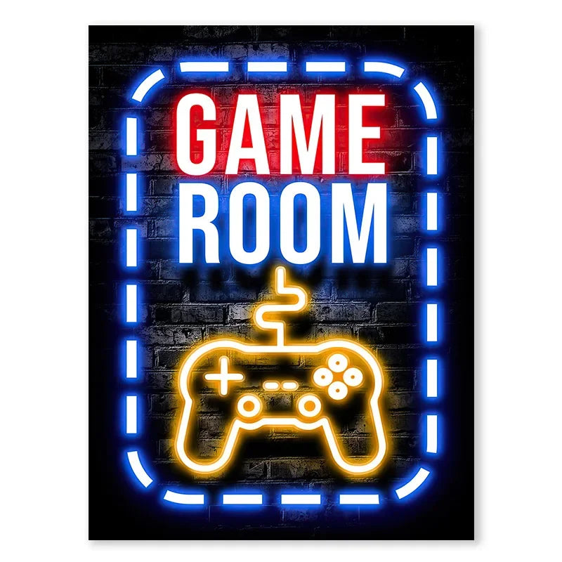 Neón LED Gaming Decoration Posters · Iluminación Setup Gaming