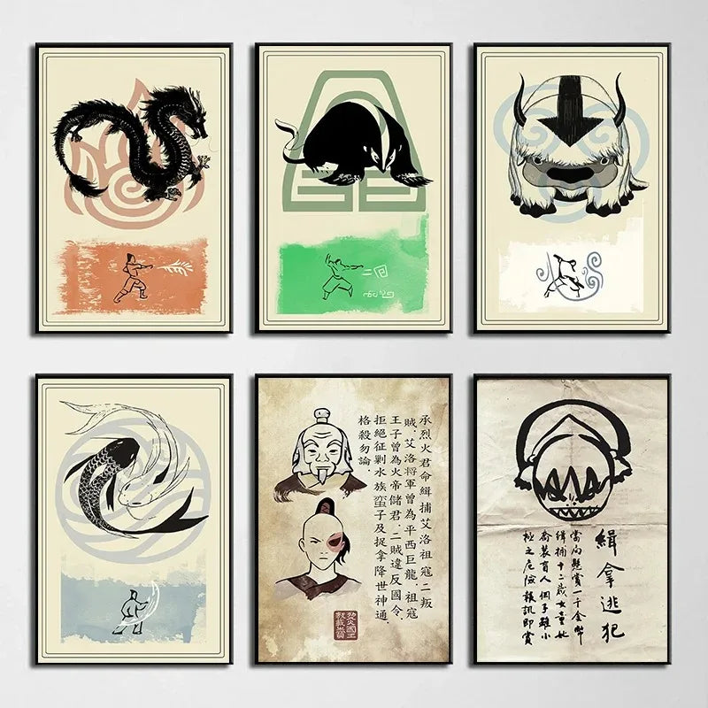 Poster Avatar The Last Airbender · Decoración Setup Gamer y Escritorio