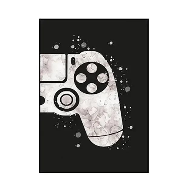 Poster Game Gaming Room Gamepad · Decoración Setup Gamer y Escritorio