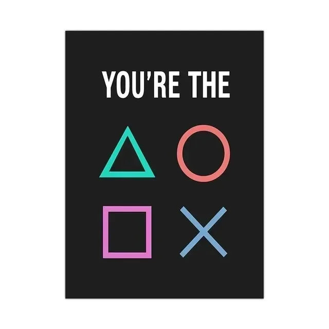 Poster Game Gaming Room Gamepad · Decoración Setup Gamer y Escritorio