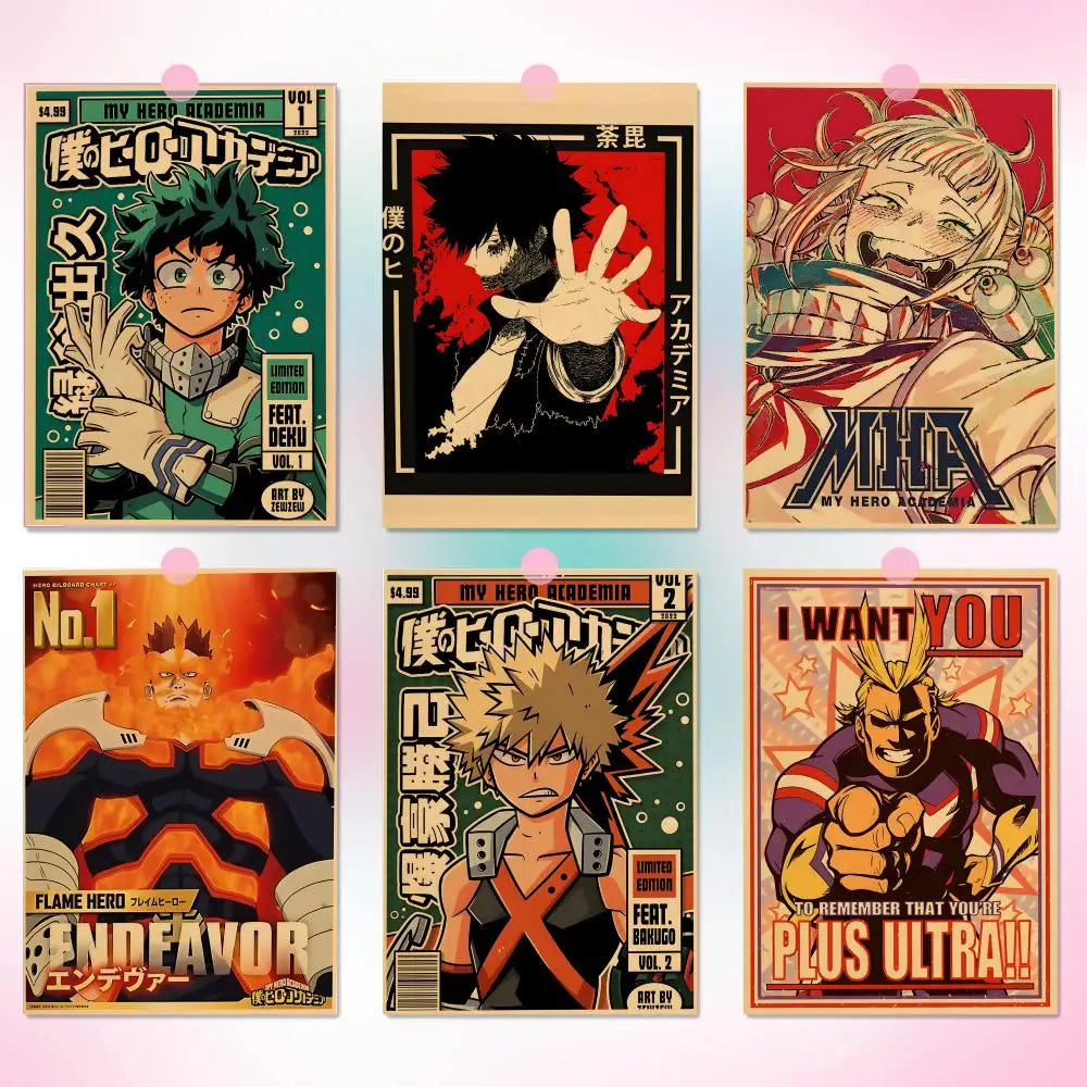 Poster My Hero Academia Room · Decoración Setup Gamer y Escritorio