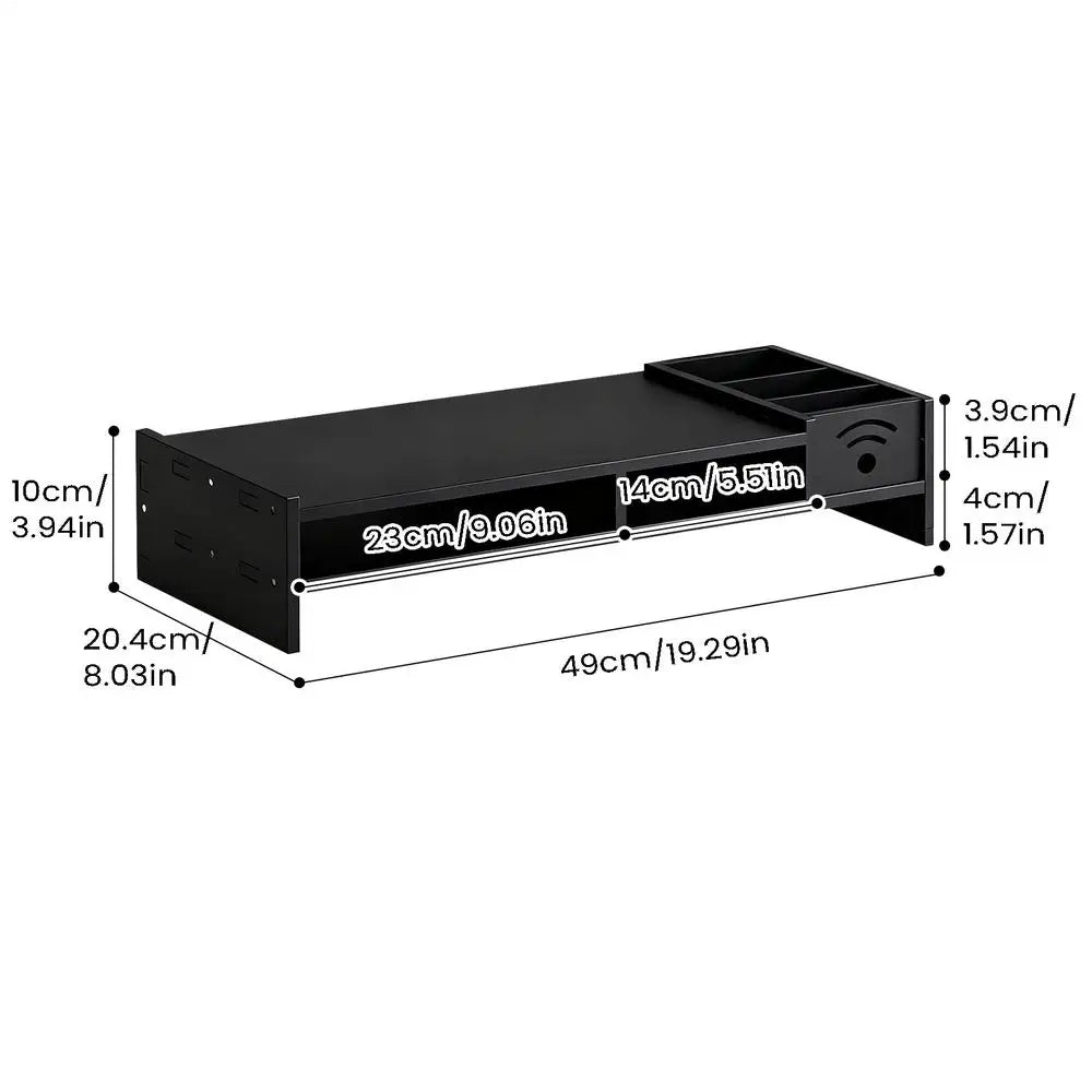 Soporte Elevador de Monitor de 2 Niveles con Almacenamiento - Organizador de Escritorio
