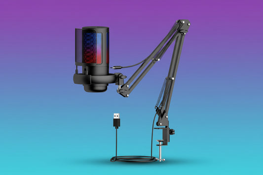 Micrófono profesional USB para setup gamer