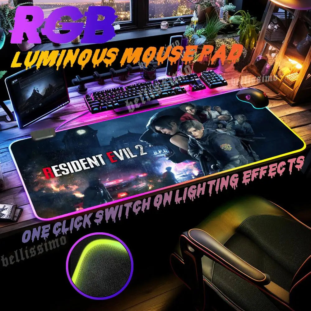 Alfombrilla Gaming RGB Resident Evil - Extended Mouse Pad Impermeable 70x40cm